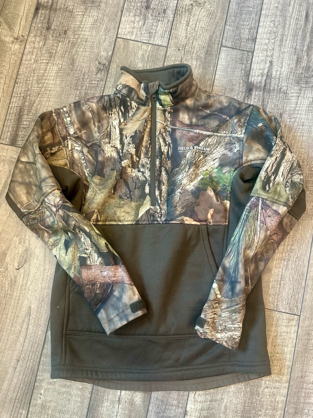 Field & Stream Camo Half-Zip Pullover Fleece- YOUNG XL